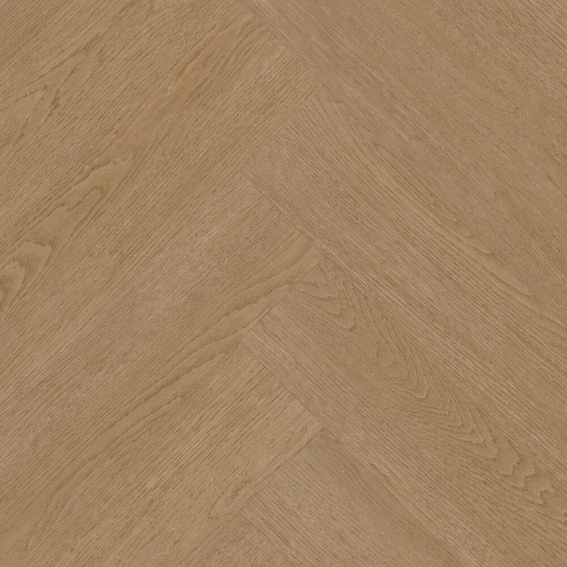 licht eiken visgraatvloer met een fijne houtstructuur en een warme beige tint