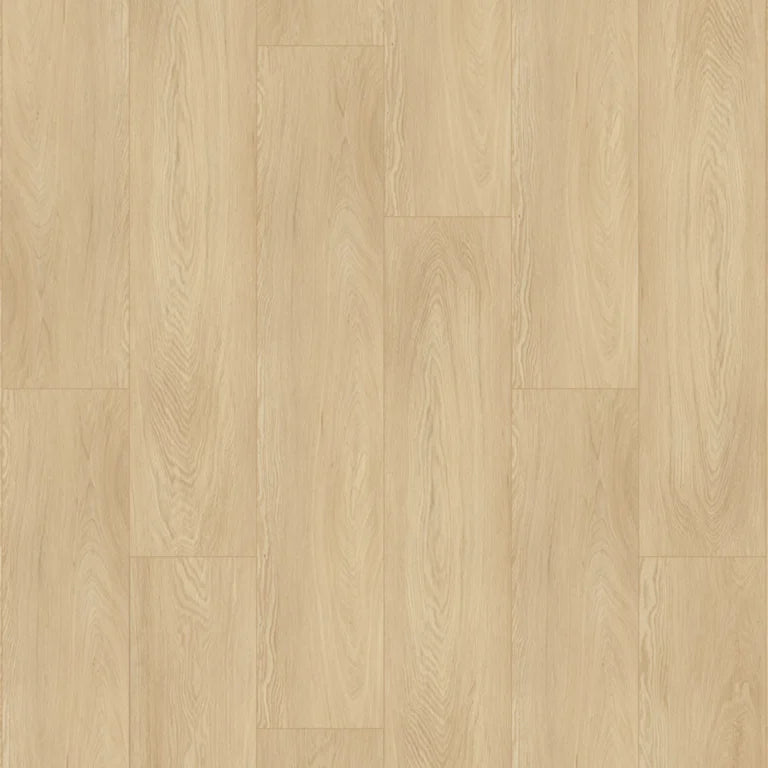 licht eiken vloer met rechte planken en fijne houtnerfstructuur in natuurlijke beige tinten