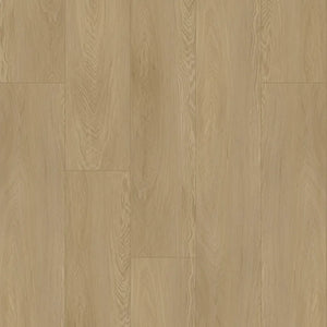 licht beige eiken vloer met brede planken en subtiele houtstructuur in langwerpig patroon