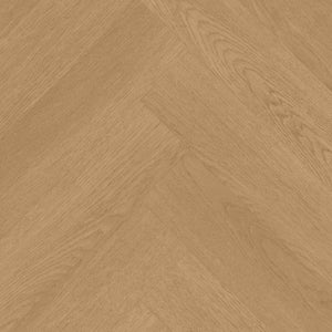 licht eiken visgraatvloer met een fijne houtstructuur en warme beige ondertoon