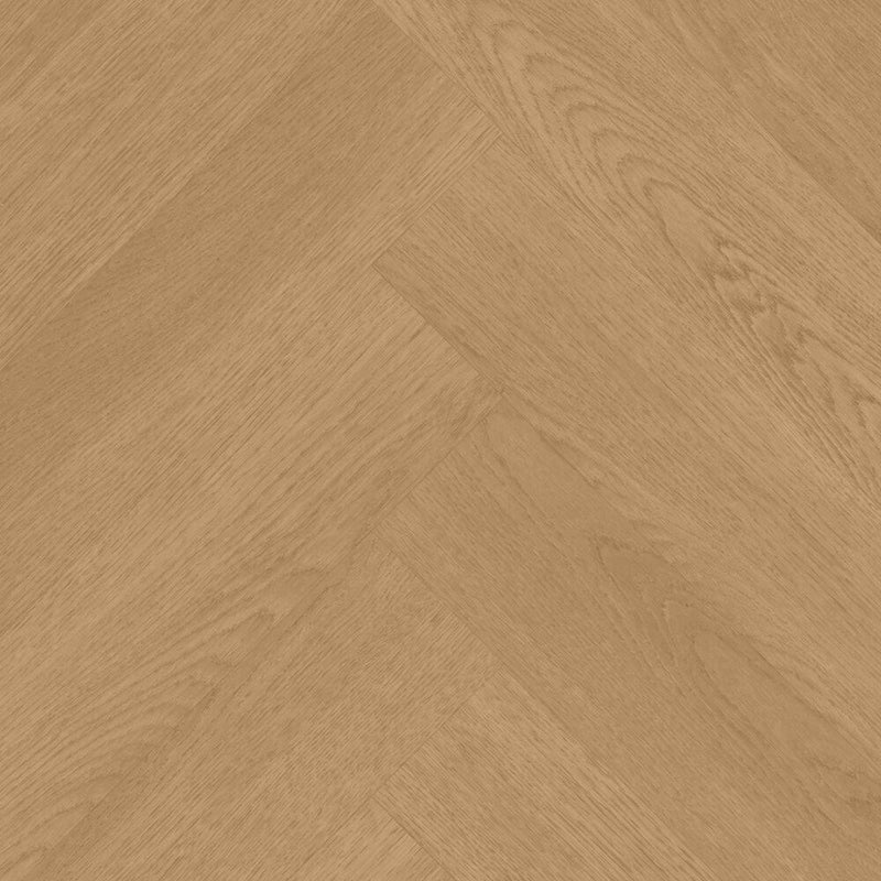 licht eiken visgraatvloer met een fijne houtstructuur en warme beige ondertoon