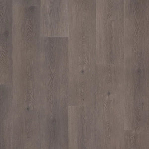 donker grijs bruin eiken vloer met subtiele nerven en knoesten, brede planken met matte structuur