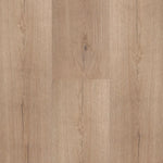 licht beige eiken vloer met rechte planken en subtiele houtnerven en noesten in natuurlijke structuur