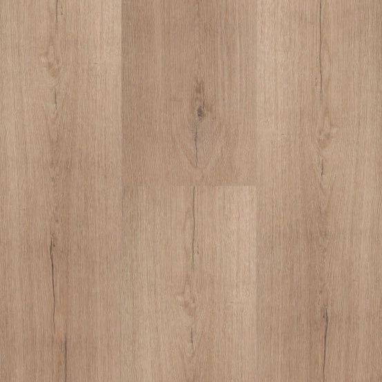 licht beige eiken vloer met rechte planken en subtiele houtnerven en noesten in natuurlijke structuur