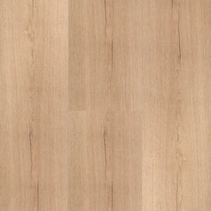 lichte beige eiken vloer met subtiele houtstructuur en fijne nerven, brede planken zonder opvallend patroon