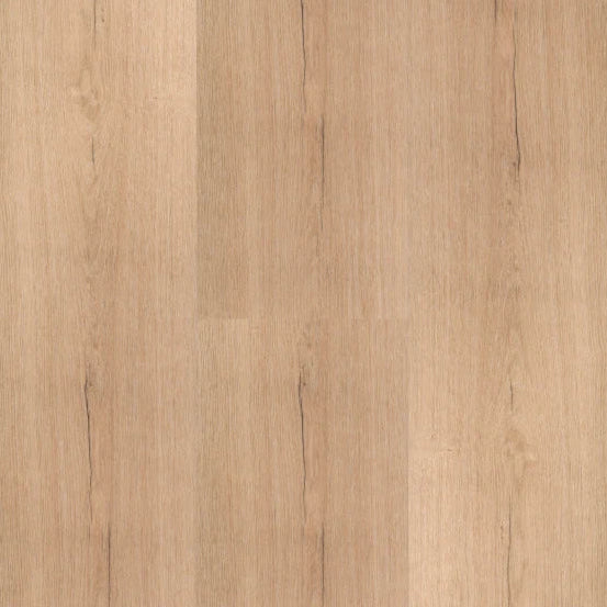 lichte beige eiken vloer met subtiele houtstructuur en fijne nerven, brede planken zonder opvallend patroon