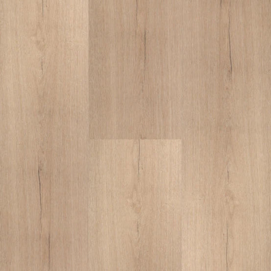 licht beige eiken vloer met subtiele noesten en een fijne, natuurlijke houtstructuur zonder opvallend patroon