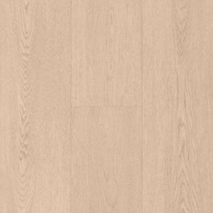 lichte beige eiken vloer met rechte planken en fijne houtnerfstructuur