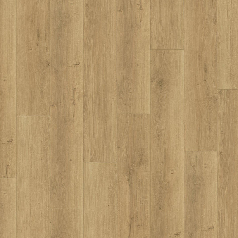 licht beige eiken vloer met rechte planken en een fijn houtnerfstructuur met subtiele knoesten