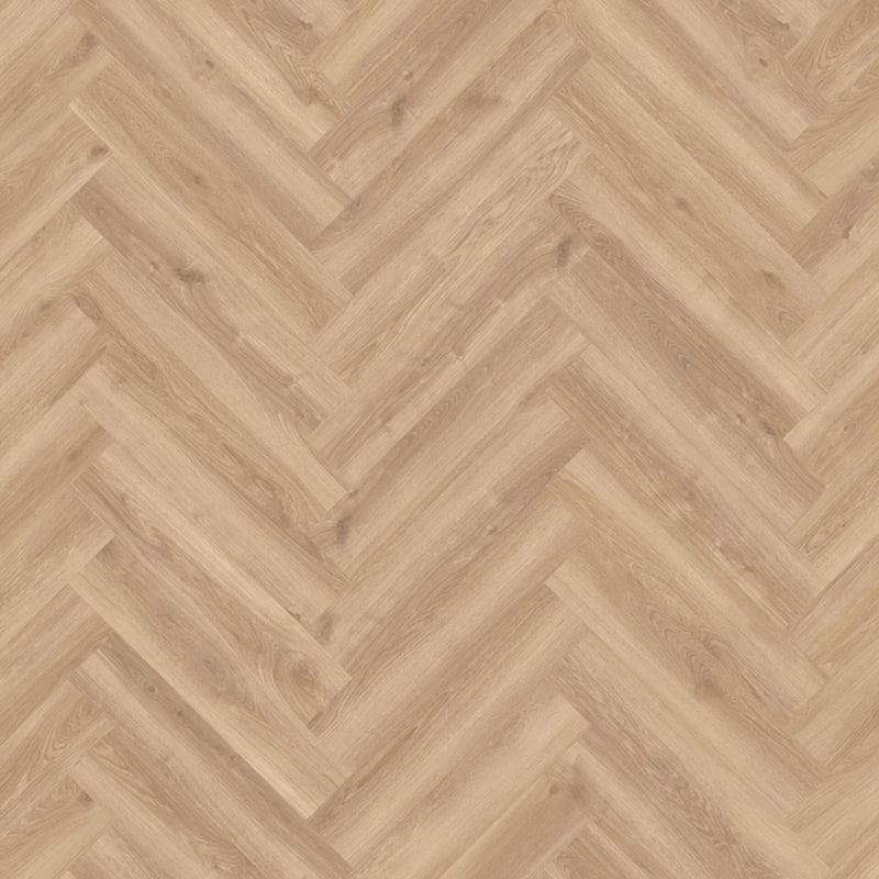 licht eiken visgraatvloer met natuurlijke houtstructuur en subtiele noesten in brede planken met een matte afwerking