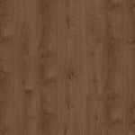 Donkerbruin vloer met fijne houtnerfstructuur en subtiele knoesten, brede planken in natuurlijk patroon.