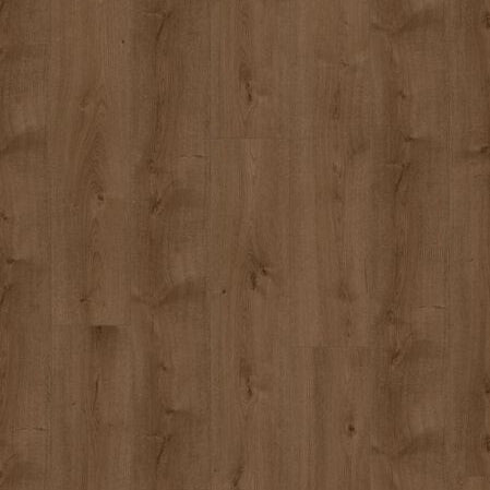 Donkerbruin vloer met fijne houtnerfstructuur en subtiele knoesten, brede planken in natuurlijk patroon.