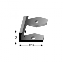 In-egaliseer eindprof. buigbaar tot 6mm PVC brons