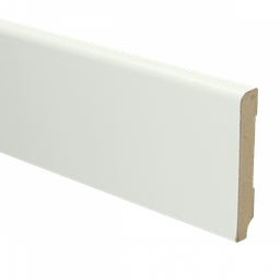 Hoge plint Wit 80x14mm Halfrond