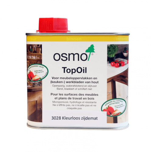 Osmo TopOil 3028 Kleurloos zijde-mat (Meubelolie) 0,5L