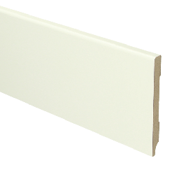 [16106] MDF Moderne plint 90x9 wit voorgelakt RAL 9010